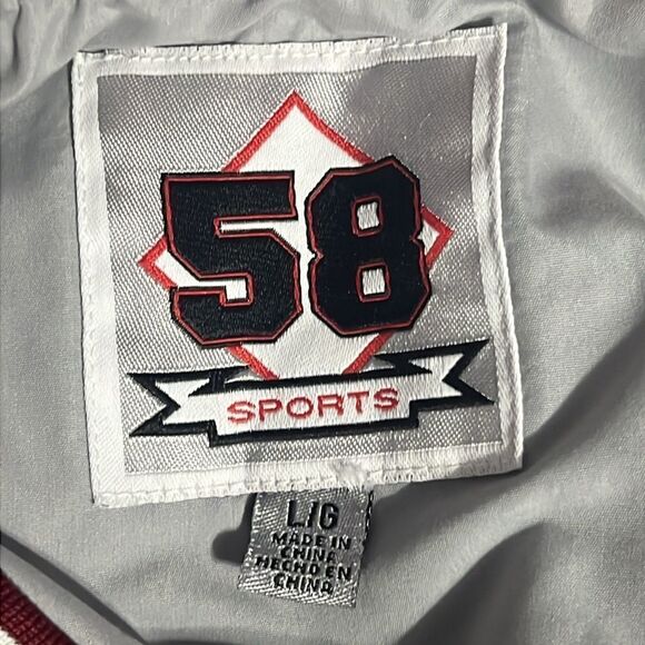 🏈 Vintage OKLAHOMA SOONERS Polyester Pullover Jacket Fleece Lined Men Sz L -EUC - Picture 10 of 12
